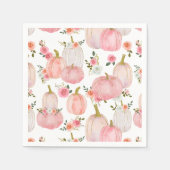 Aquarell Pastel Pink Pumpkin Rose Kinderdusche Serviette (Vorderseite)