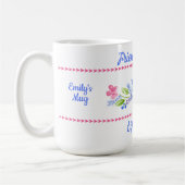 Aquarell Pastell Blumen BE KIND Kaffeetasse (Links)