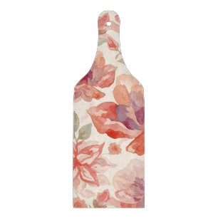 Aquarell-Pastell-Blumen Hellorange Schneidebrett