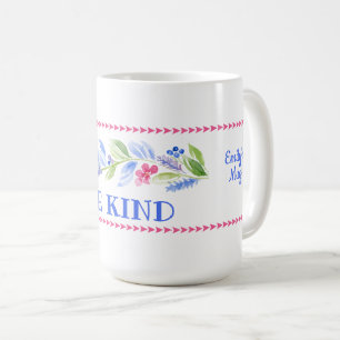 Aquarell Pastell Blumen SEI FREUNDLICH Kaffeetasse