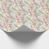 Aquarell Pastell Blumenmuster Geschenkpapier (Ecke)