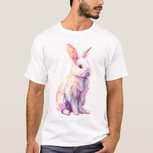 Aquarell-Pastell-Prisma-Hase-Kaninchen-Männer T-Shirt
