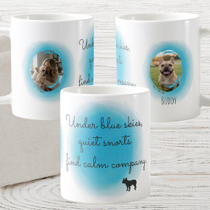 Aquarell Pastellblauer Französischer Bulldogge - M Kaffeetasse