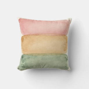 Aquarell Pastellfarben-Block-Schichten Kissen