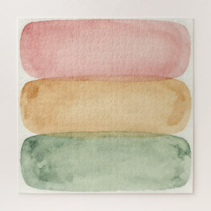 Aquarell Pastellfarben-Block-Schichten Puzzle