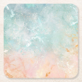 Aquarell, pastellfarben rechteckiger pappuntersetzer