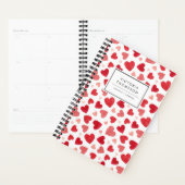 Aquarell-Patchwork-Rot-Herzen-Muster Planer (Anzeige)