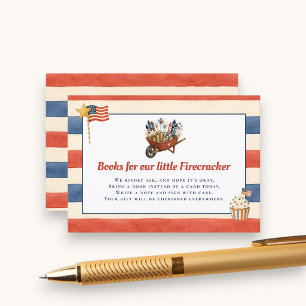 Aquarell-patriotische Feuerwerk-Bücher für Baby  Begleitkarte