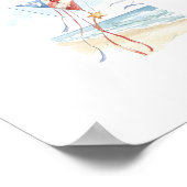 Aquarell Patriotische Stars Streifen Kites Küste Poster (Ecke)