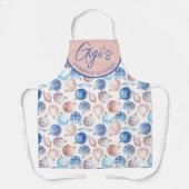 Aquarell Peach Blue Baubles Gigi Geschenk Weihnach Schürze (Vorderseite)