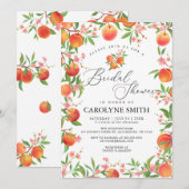 Aquarell Peach Bridal Dusche Einladung (Vorne/Hinten)