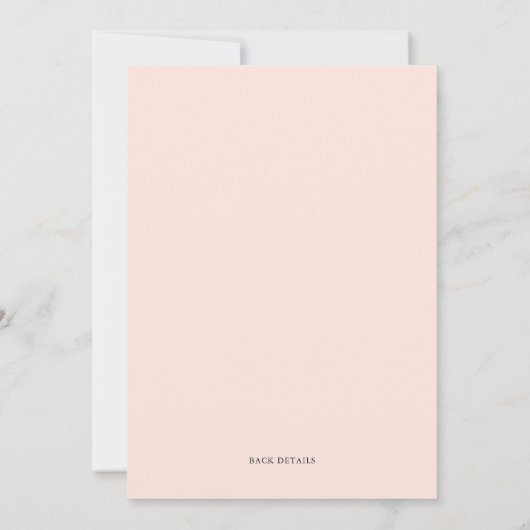 Aquarell Peach Florals Erste Heilige Kommune Einladung (Rückseite)