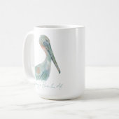 Aquarell Pelikan Kaffeetasse (Vorderseite Links)