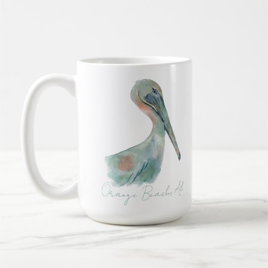 Aquarell Pelikan Kaffeetasse (Links)