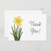 Aquarell, Pen & Tinte Dankeskarte (Vorne/Hinten)