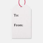 Aquarell Perlen Weihnachtsbaum Geschenkanhänger (Rückseite)