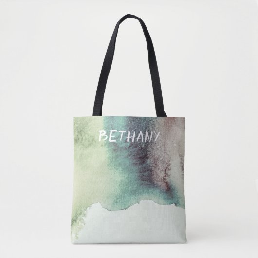 Aquarell personalisierte Tasche (Vorderseite)