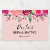 Aquarell Personalisiertes Brautparty Mini Schaumweinetikett (Einzelnes Label)