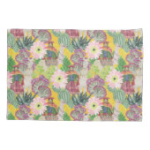 Aquarell-peruanisches Frauen-u. Lama-Muster Kissenbezug (Rückseite-Links)