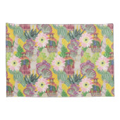 Aquarell-peruanisches Frauen-u. Lama-Muster Kissenbezug (Rückseite-Rechts)