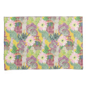 Aquarell-peruanisches Frauen-u. Lama-Muster Kissenbezug (Vorderseite-Rechts)