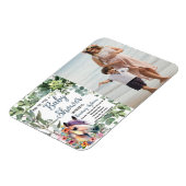 Aquarell-Pferd-Blumenmuster - Benutzerdefiniertes Magnet (Linke Seite)