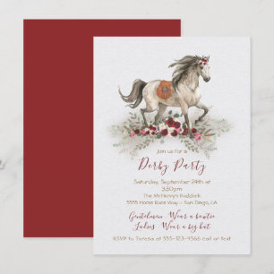 Aquarell-Pferd Derby-Party-Einladungen Einladung