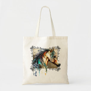 Aquarell Pferd und Schlüssel Tragetasche