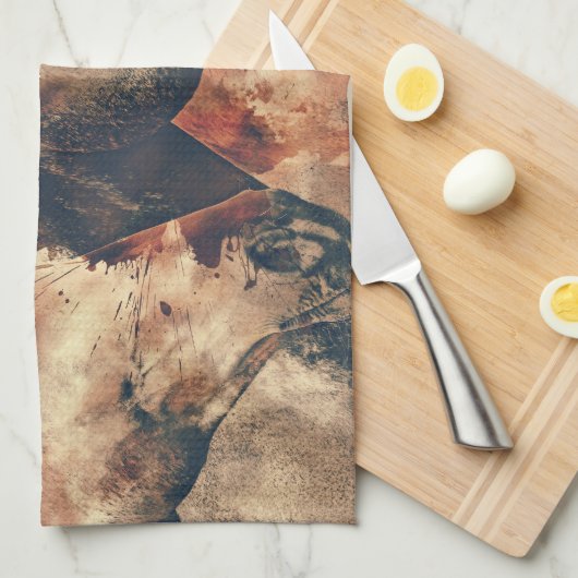 Aquarell-Pferde Geschirrtuch (Viertel Falte)