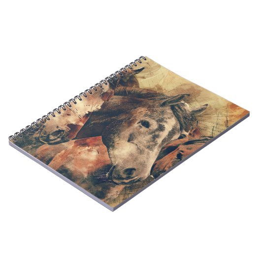 Aquarell-Pferde Notizblock (Linke Seite)