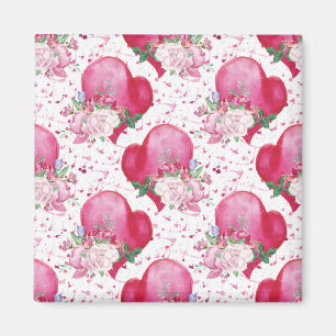 Aquarell-Pfingstrose, Aquarell-Herz Magnet