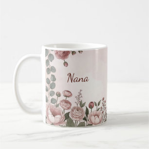 Aquarell-Pfingstrose Botanischer Kaffeebecher für  Kaffeetasse