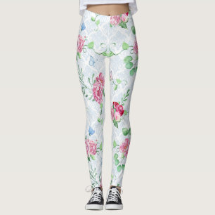 Aquarell-Pfingstrose, Schmetterling Aquarell Leggings