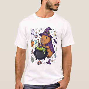Aquarell-Pfingstrosen-Monogramm-Blumenkranz T-Shirt