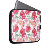 Aquarell-Pfingstrosen-Muster Laptopschutzhülle (Vorne Rechts)