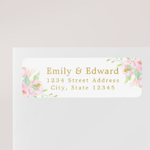 Aquarell-Pfingstrosen-Paar-Namen Benutzerdefiniert