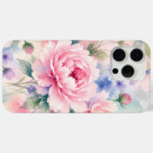 Aquarell-Pfingstrosenblüte Case-Mate iPhone Hülle (Rückseite (Horizontal))