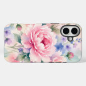 Aquarell-Pfingstrosenblüte Case-Mate iPhone Hülle (Rückseite (Horizontal))