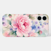 Aquarell-Pfingstrosenblüte Case-Mate iPhone Hülle (Rückseite (Horizontal))