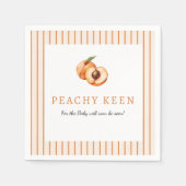 Aquarell-Pfirsich-Baby-Shower-Feier Servietten (Vorderseite)