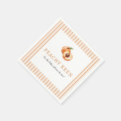 Aquarell-Pfirsich-Baby-Shower-Feier Servietten (Ecke)