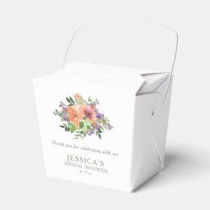 Aquarell-Pfirsich-Blumen-Braut-Party-Persönlich Geschenkschachtel