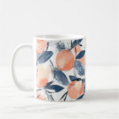 Aquarell Pfirsich Design Kaffeetasse (Links)