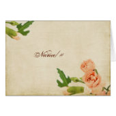 Aquarell-Pfirsich-Gartennelken-Ecken (Vorderseite (Horizontal))