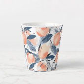 Aquarell Pfirsich Latte Milchtasse (Vorderseite)