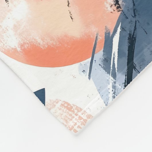 Aquarell Pfirsich Pattern Design Fleecedecke (Ecke)