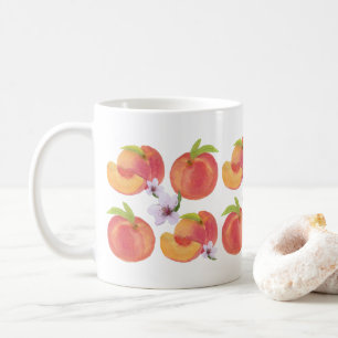 Aquarell-Pfirsich-Tasse Kaffeetasse