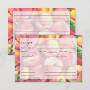 Aquarell-Pfirsiche - Rezeptkarte