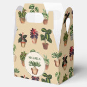 Aquarell Pflanze Terracotta Töpfe Name Geschenkschachtel (Geöffnet)