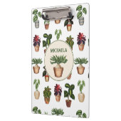 Aquarell Pflanze Terracotta Töpfe Name Klemmbrett (Links)